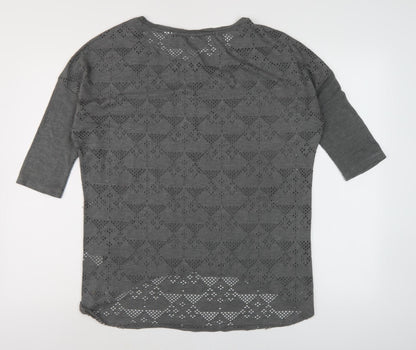 Womens UK Size 10 O'Neill Grey Basic Blouse
