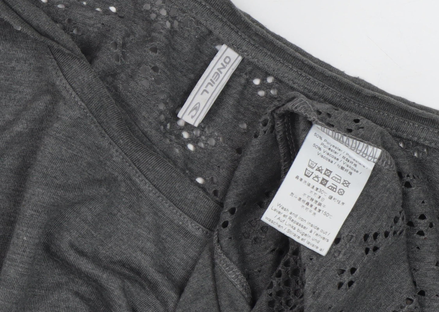 Womens UK Size 10 O'Neill Grey Basic Blouse