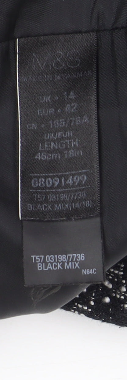 Marks & Spencer Women's Black Knee-Length Pencil Skirt