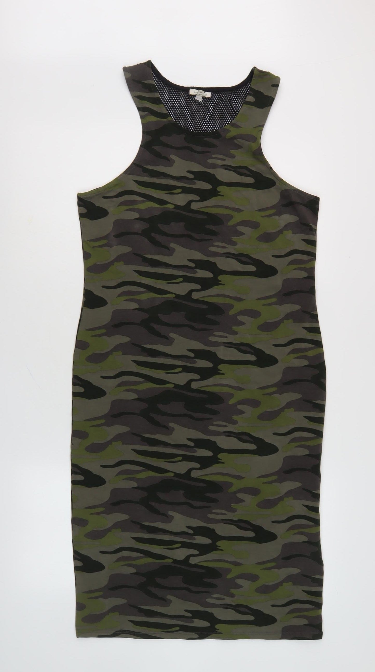 River Island Women's Camouflage Tank Dress Size 14