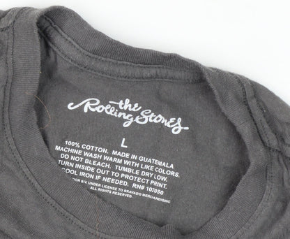 The Rolling Stones Men's Grey L Music Graphic T-Shirt