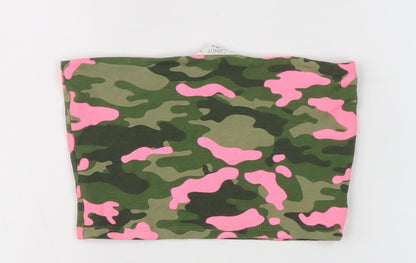 Candy Couture Girls Green Pink Camouflage T-Shirt, Size 11-12