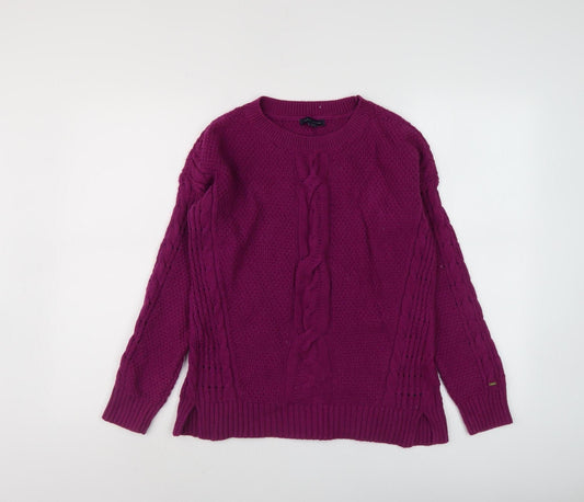 Womens UK Size S Tommy Hilfiger Purple Pullover Jumper