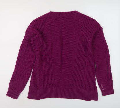 Womens UK Size S Tommy Hilfiger Purple Pullover Jumper