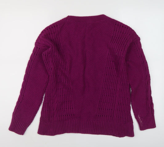 Womens UK Size S Tommy Hilfiger Purple Pullover Jumper