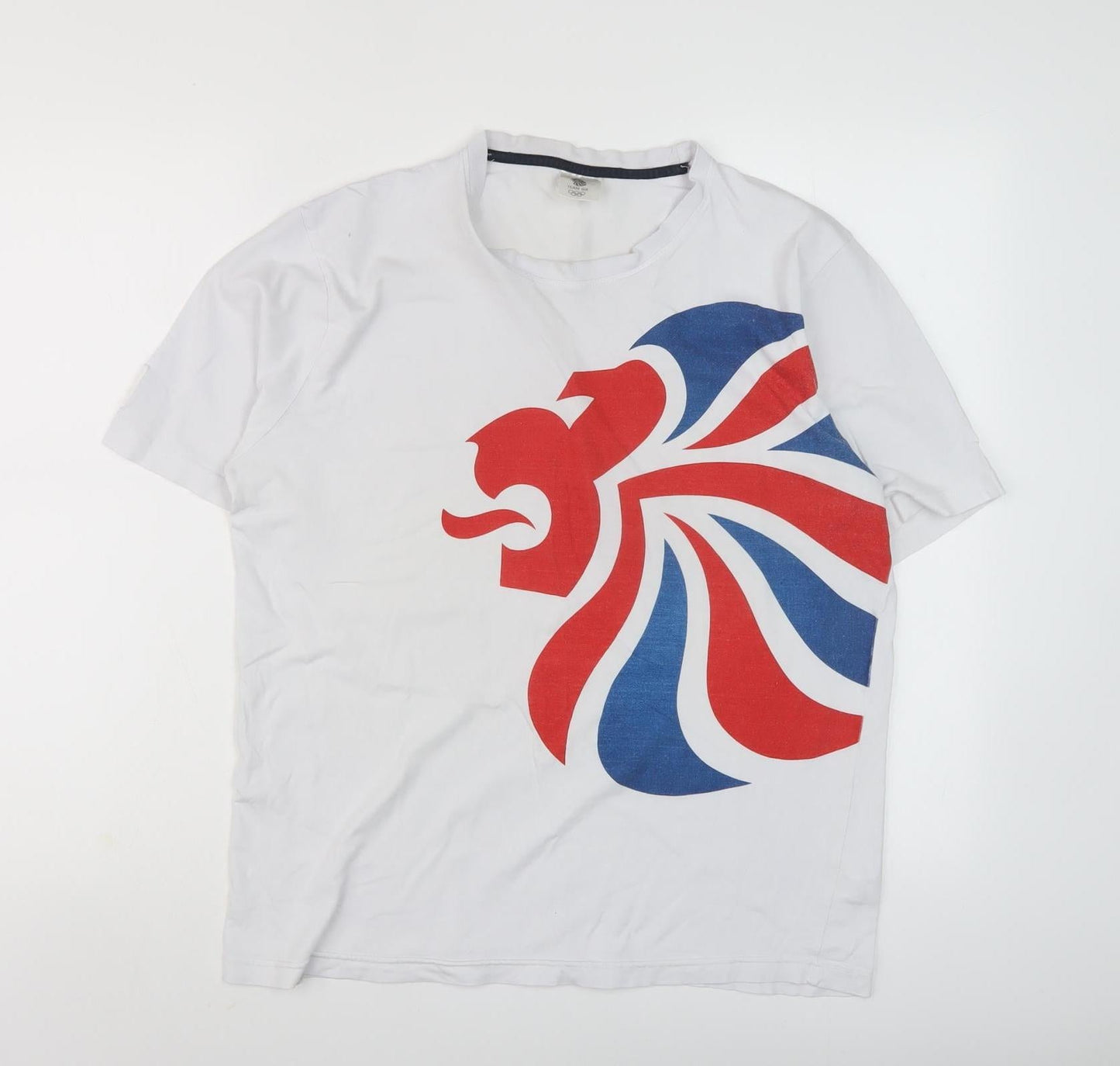 Womens UK Size S Team GB White Basic T-Shirt