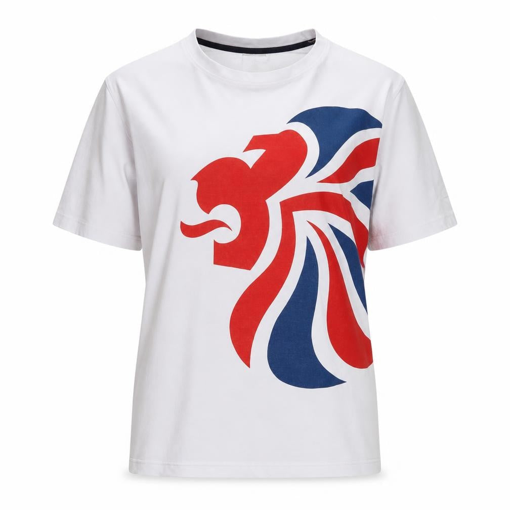 Womens UK Size S Team GB White Basic T-Shirt