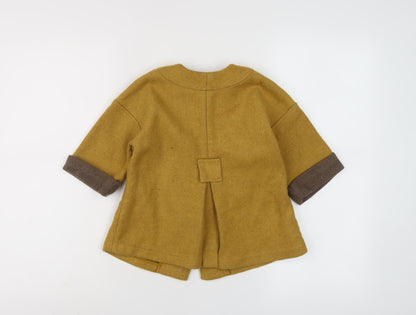 Zara Girls Brown Wool Basic Coat Size 2-3 Years