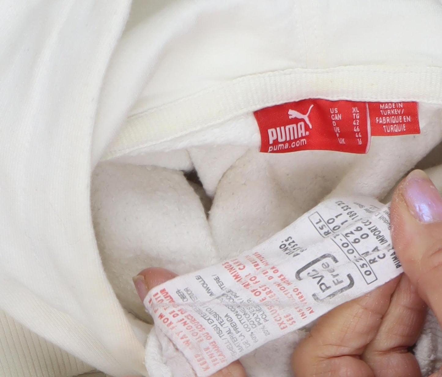 Puma Women's White Pullover Hoodie Size 16 Casual