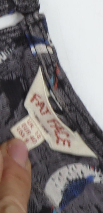 Fat Face Women's Grey Animal Print Shift Dress Size 12