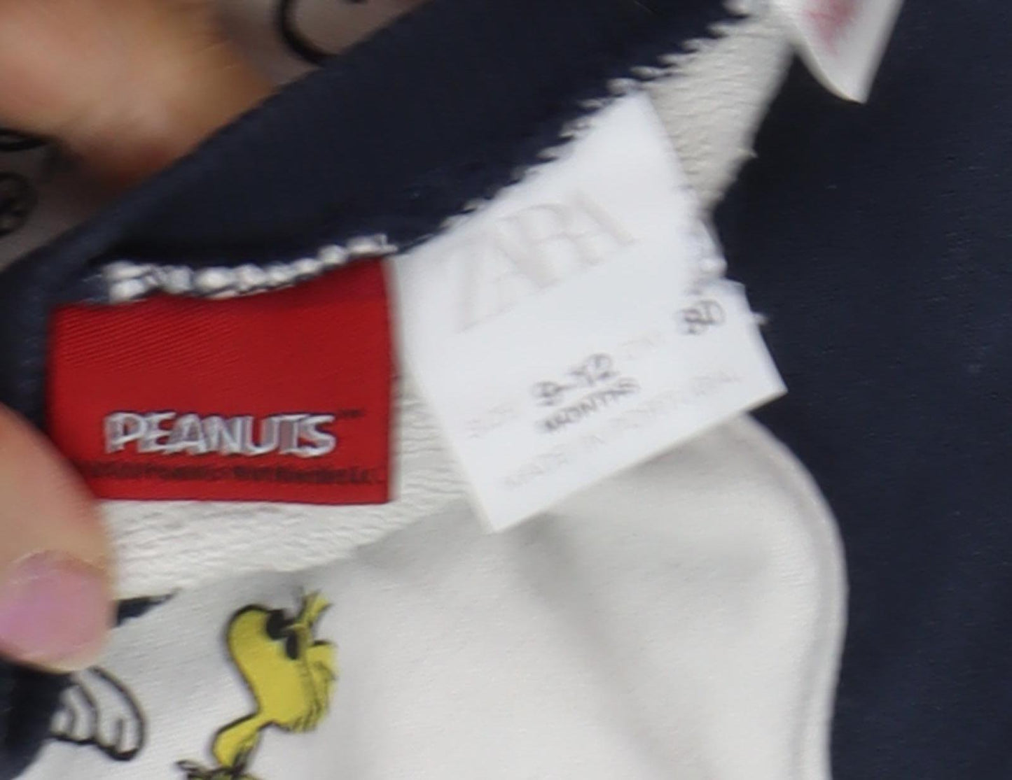 Zara Unisex Baby Peanuts Long Sleeve T-Shirt 9-12 Months