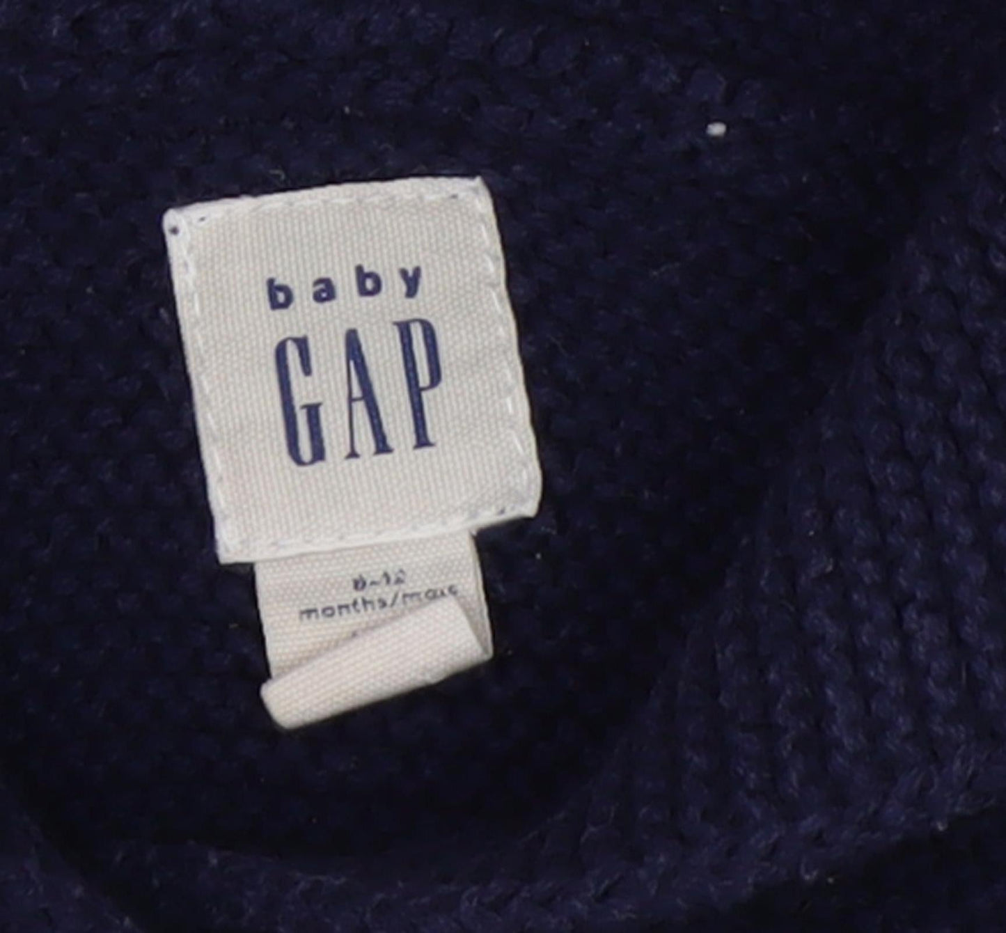 GAP Unisex Baby Blue Hooded Cardigan 9-12 Months Knit