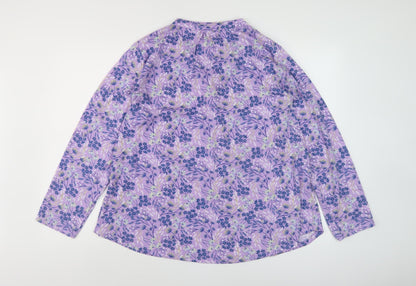 ISLE Women's Purple Floral Blouse Size 18-20