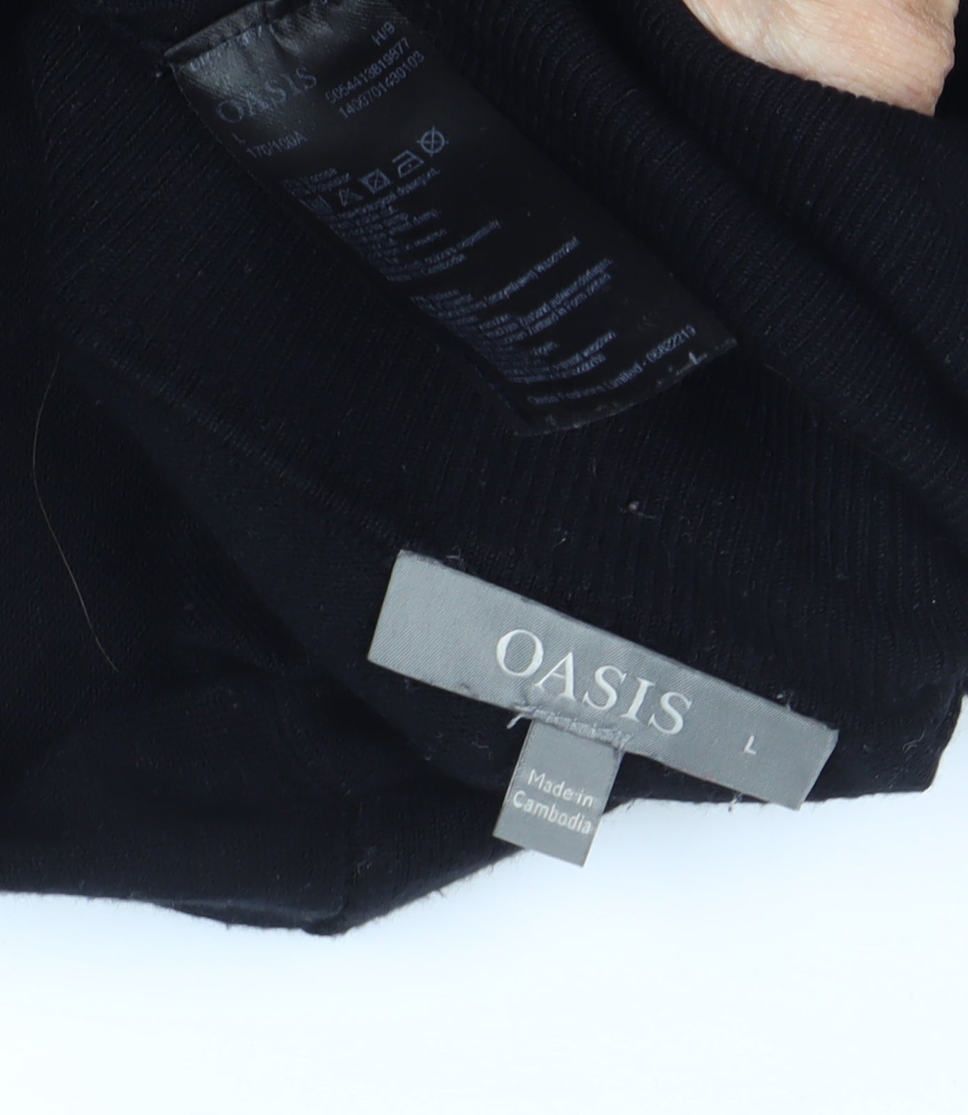 Womens UK Size L Oasis Black Pullover Jumper