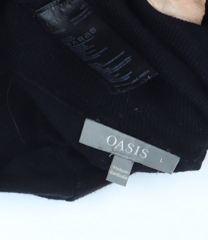 Womens UK Size L Oasis Black Pullover Jumper