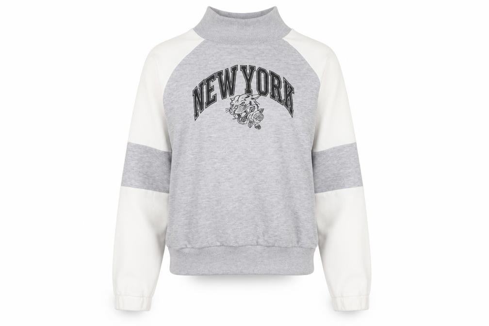 Womens UK Size 12 Boohoo Grey Pullover Sweatshirt