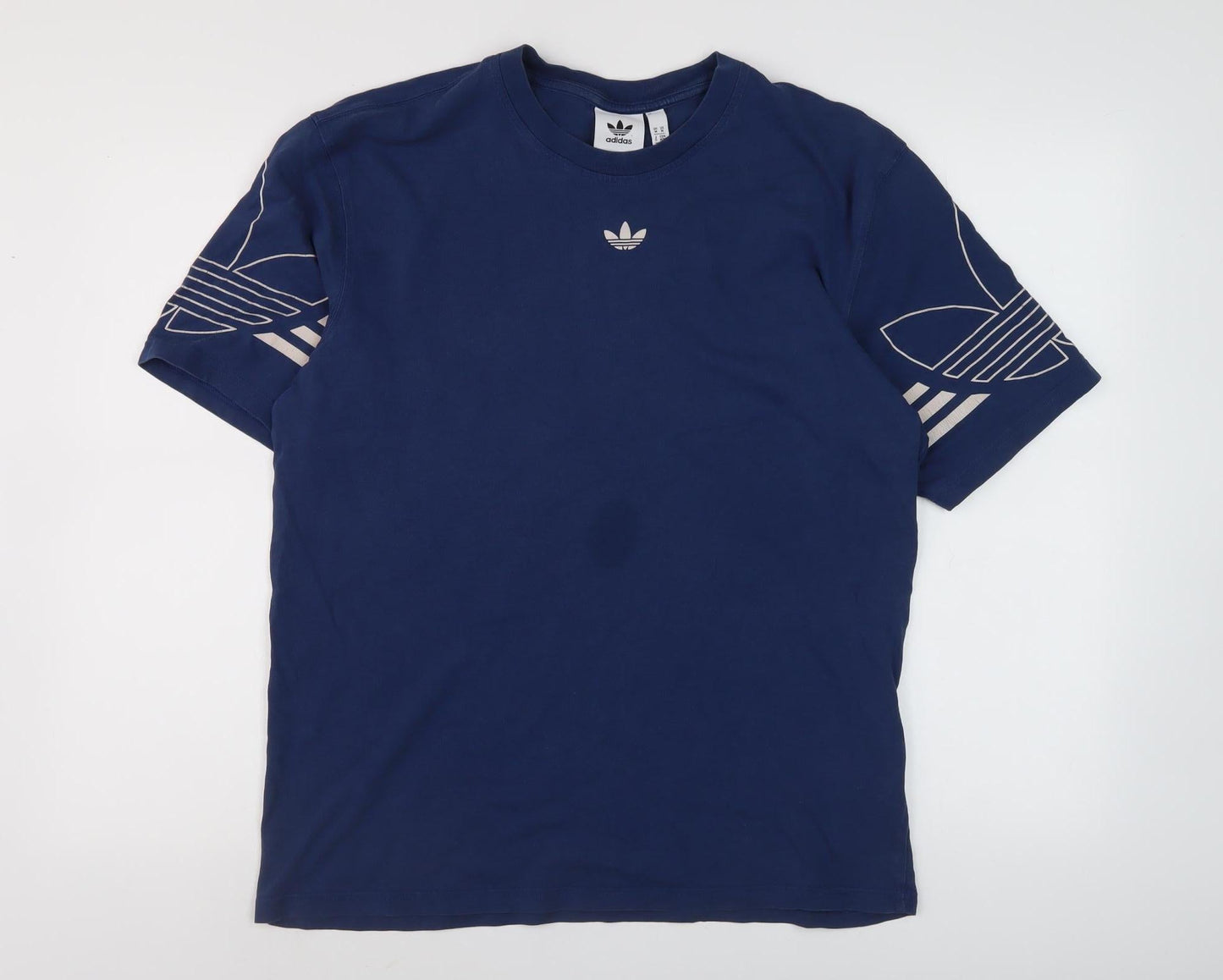 Adidas Men's Blue Graphic Print T-Shirt, Size M