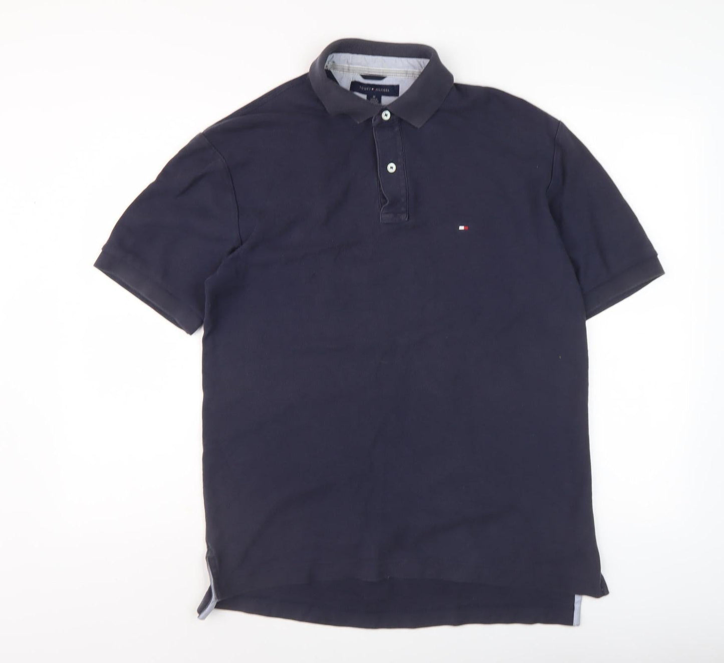 Tommy Hilfiger Men's Blue Polo Shirt, Size M, Casual Style