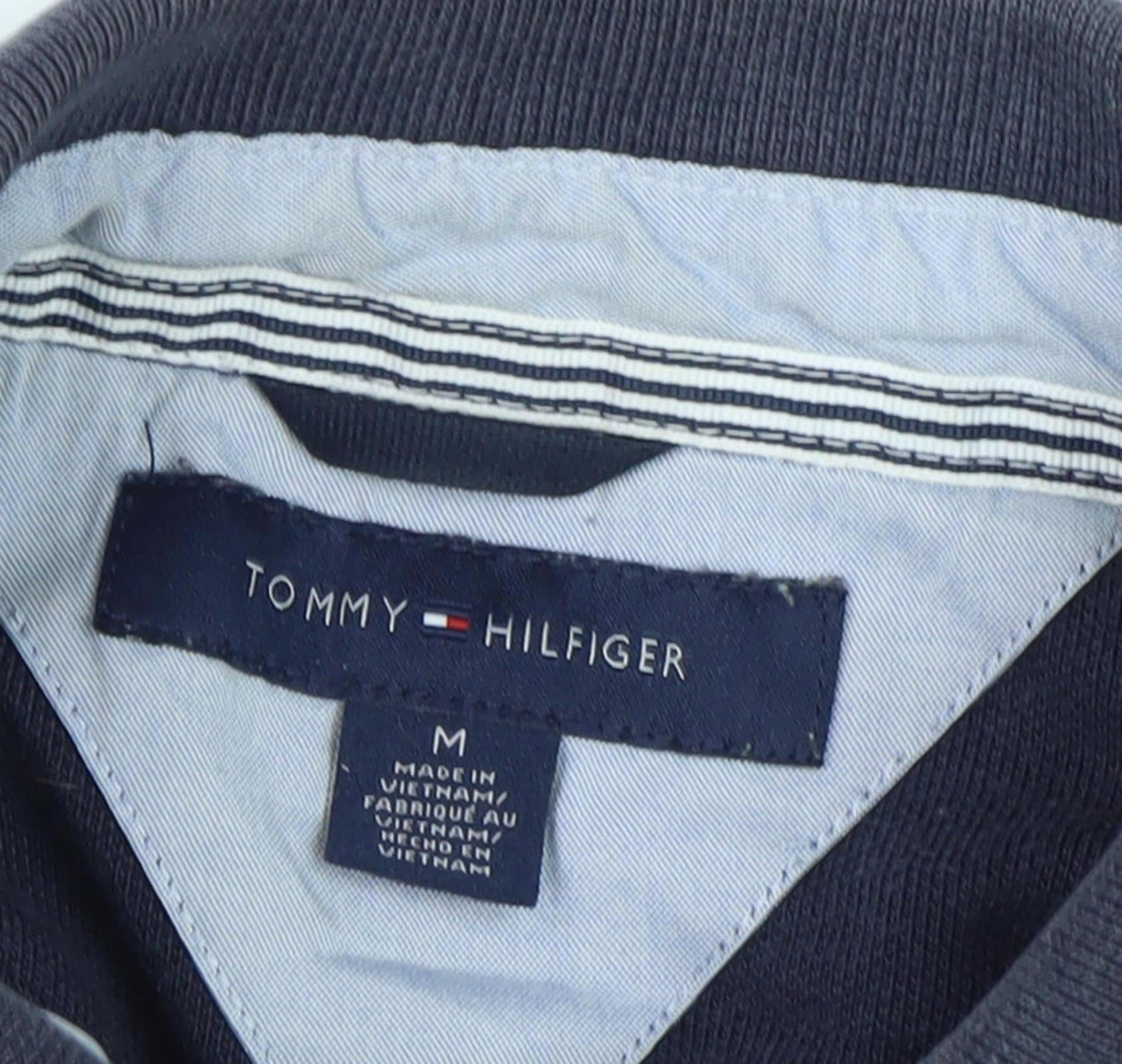 Tommy Hilfiger Men's Blue Polo Shirt, Size M, Casual Style
