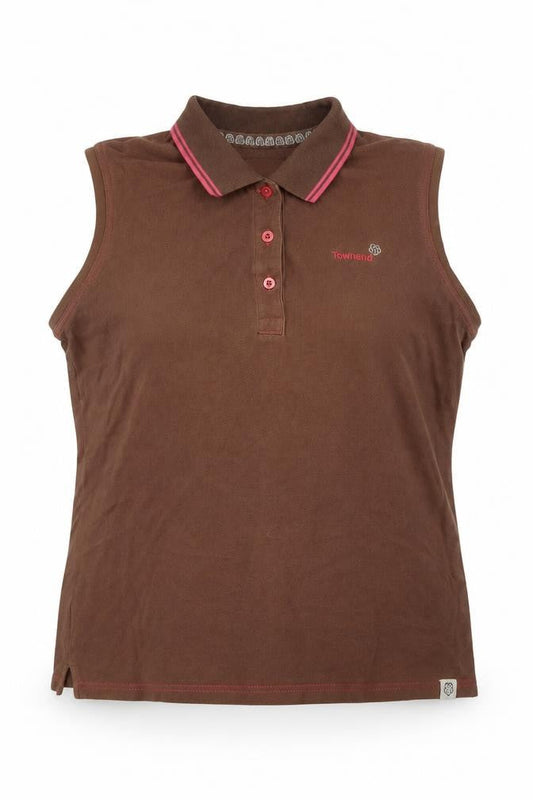 Townend Women's Brown Polo Sleeveless Top Size 16