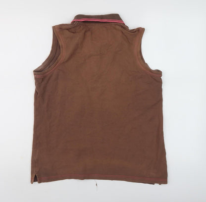 Townend Women's Brown Polo Sleeveless Top Size 16