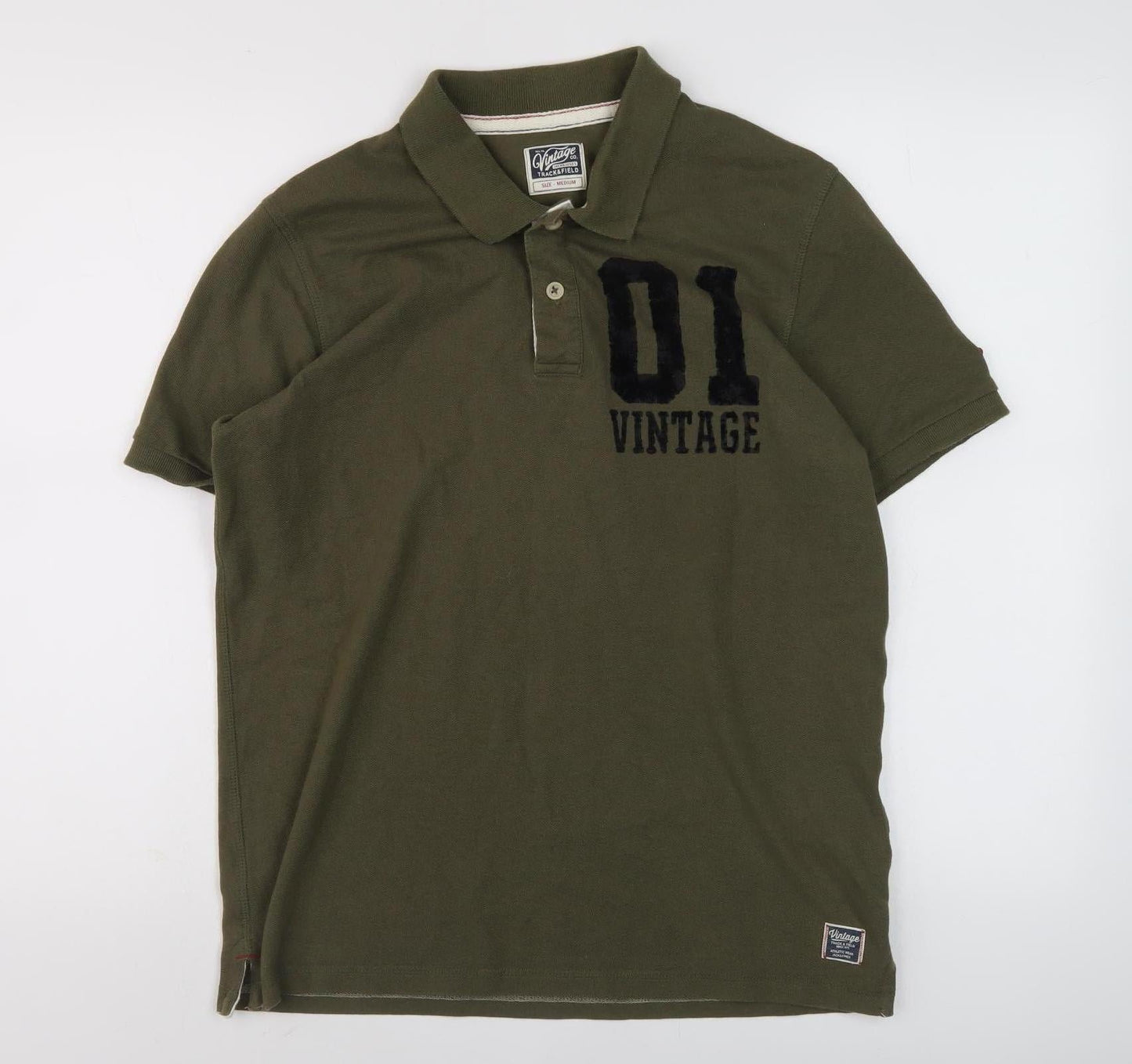 Jack & Jones Men's Green Vintage Graphic Polo - Medium