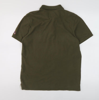 Jack & Jones Men's Green Vintage Graphic Polo - Medium