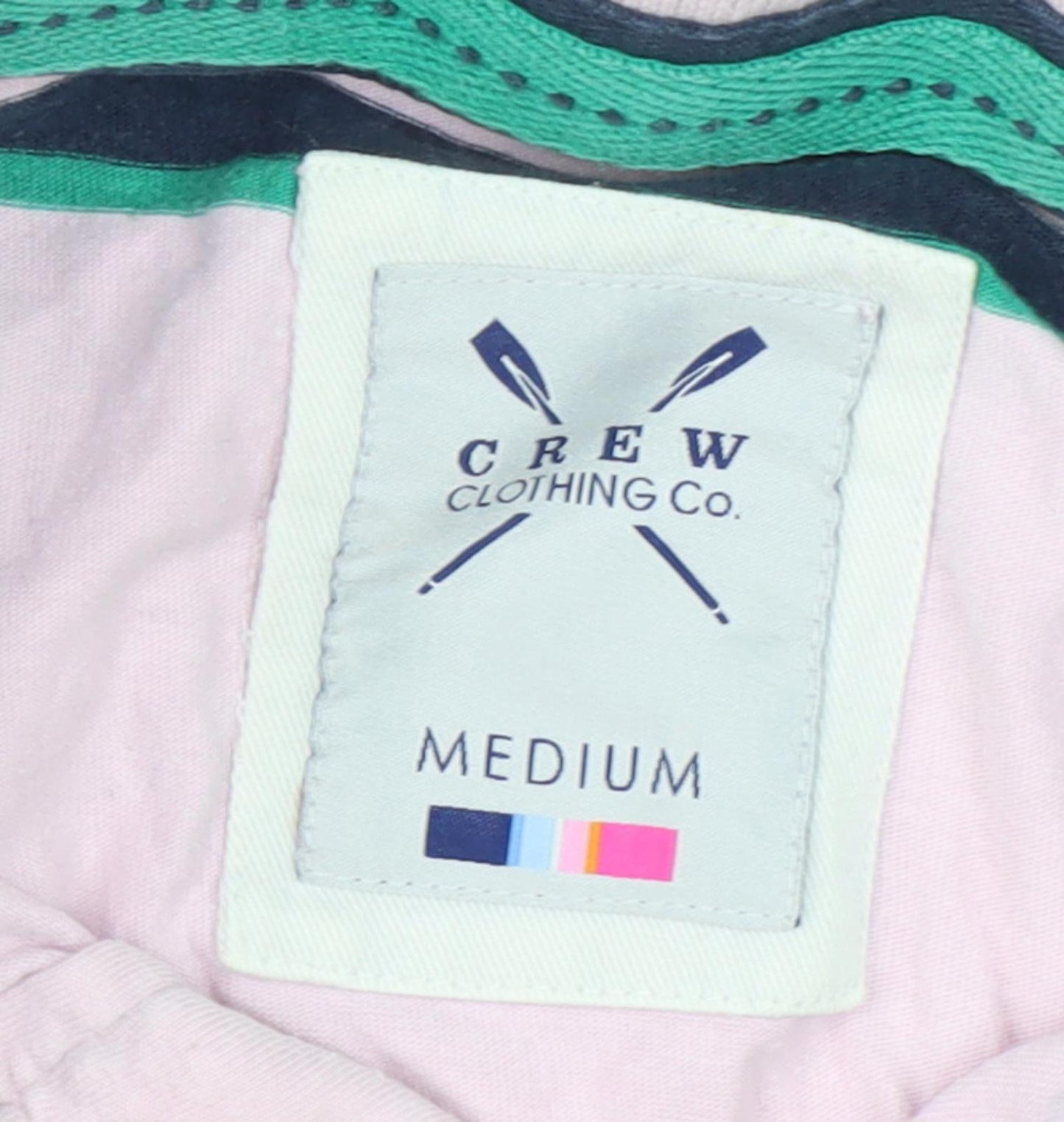 Crew Clothing Co. Men's Pink Striped Polo Shirt M