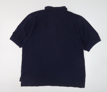 Nike Blue Men's Polo Shirt - Size L - Solid Casual