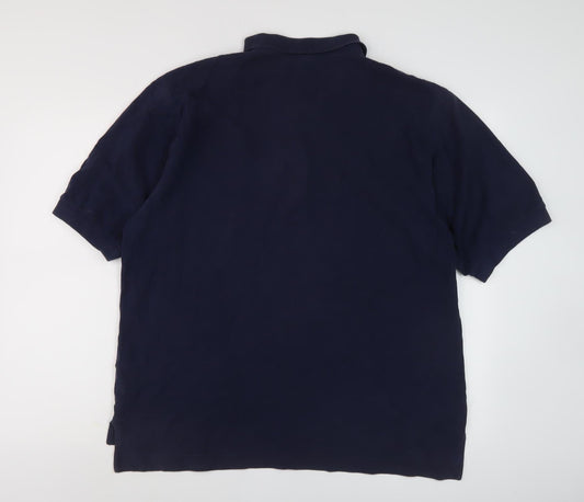 Nike Blue Men's Polo Shirt - Size L - Solid Casual