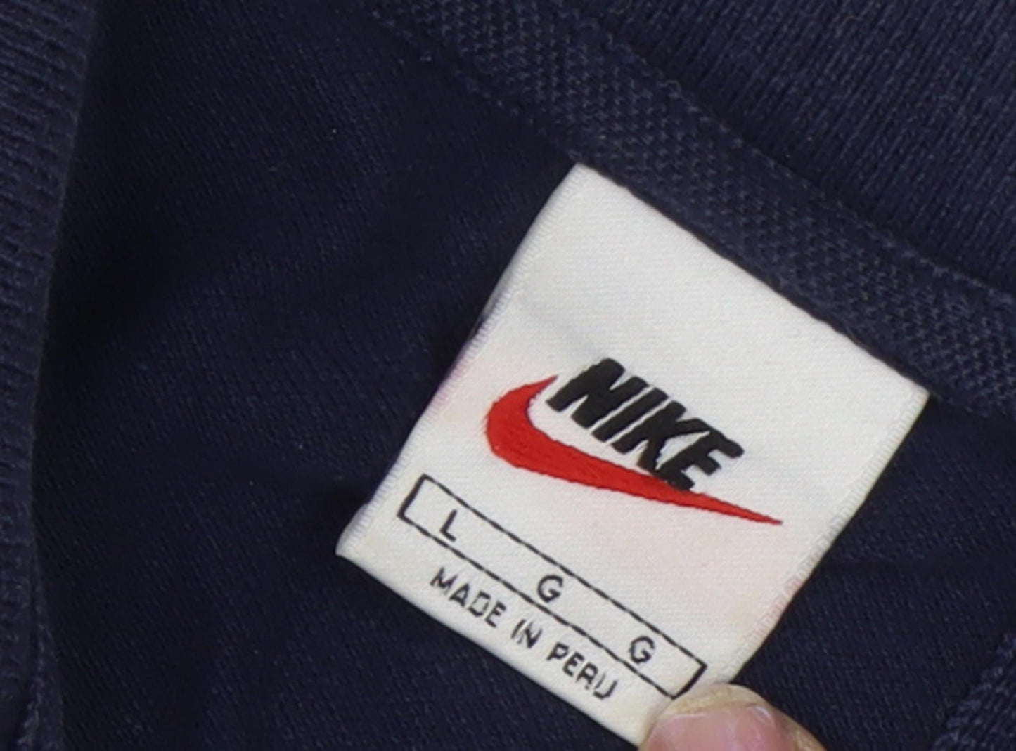 Nike Blue Men's Polo Shirt - Size L - Solid Casual