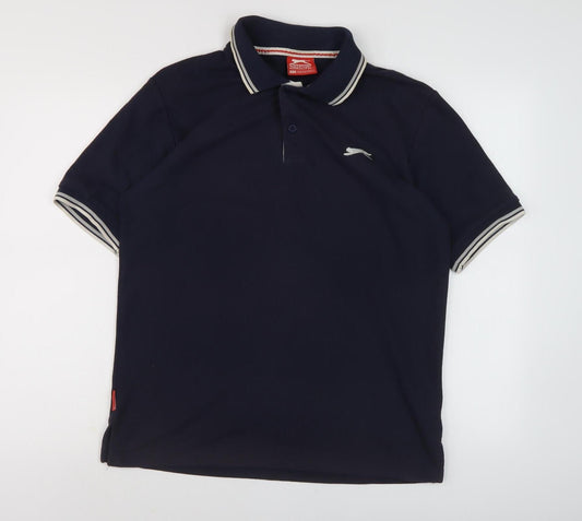 Slazenger Men's Black Polo Shirt M - Short Sleeve, Casual