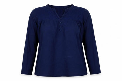 Womens UK Size L Isle Blue Basic Blouse