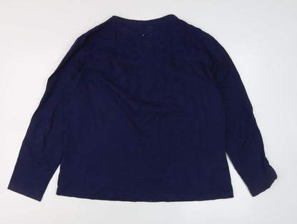 Isle Women's Blue Long Sleeve Blouse, Size L, Casual