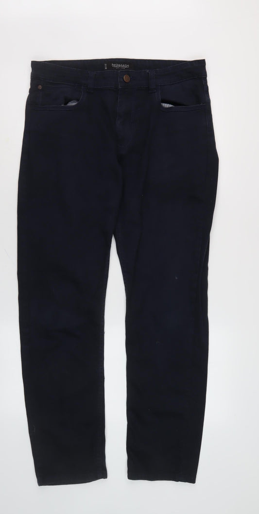 Mishmash Men's Slim Black Jeans 33W 34L Stylish Design