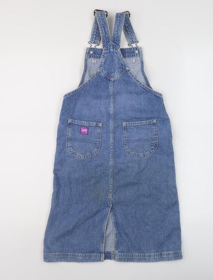 Lee x H&M Girls Blue Denim Pinafore Dress XS Casual Wear