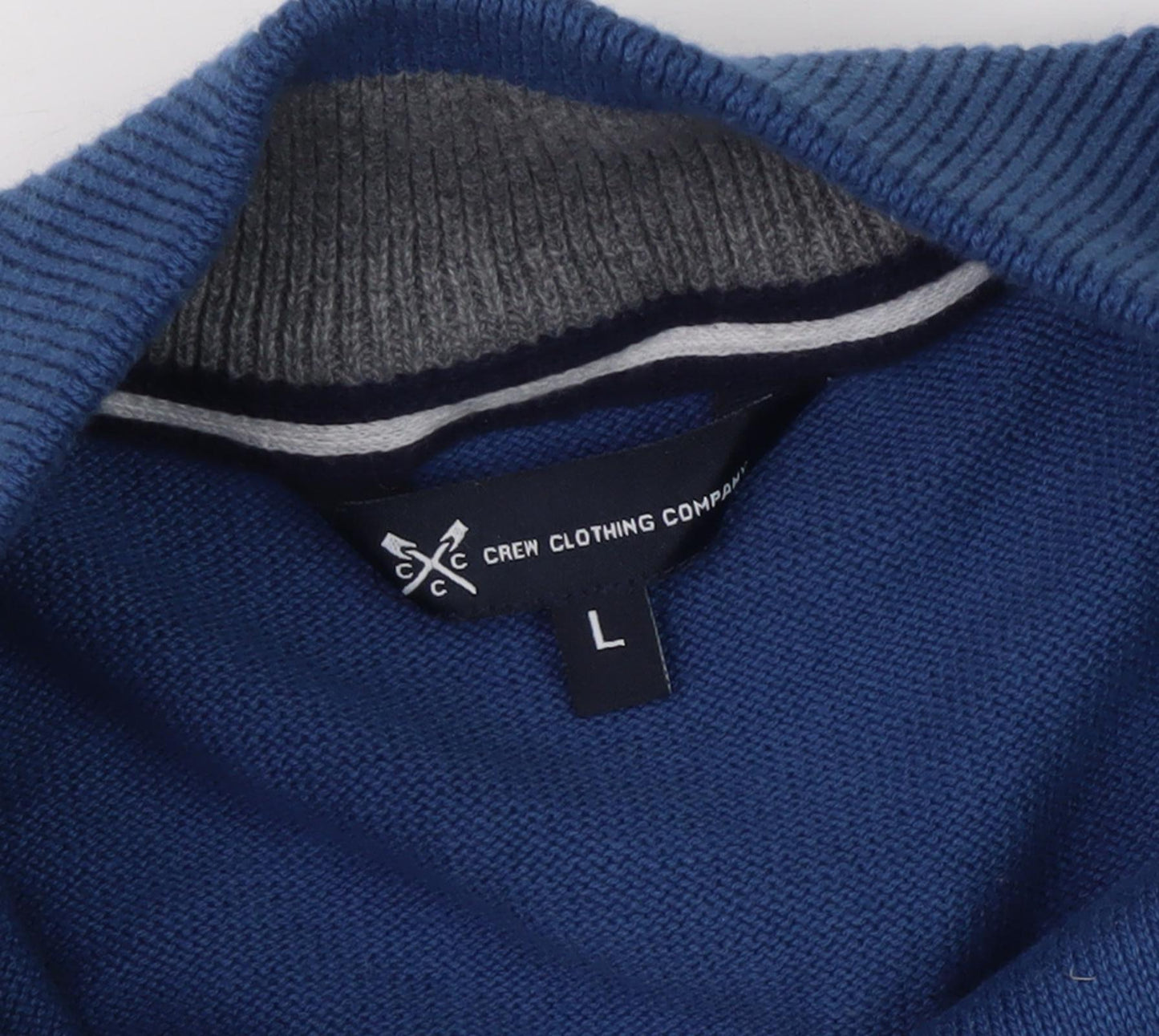 Crew Clothing Co. Men's Blue Pullover Jumper L