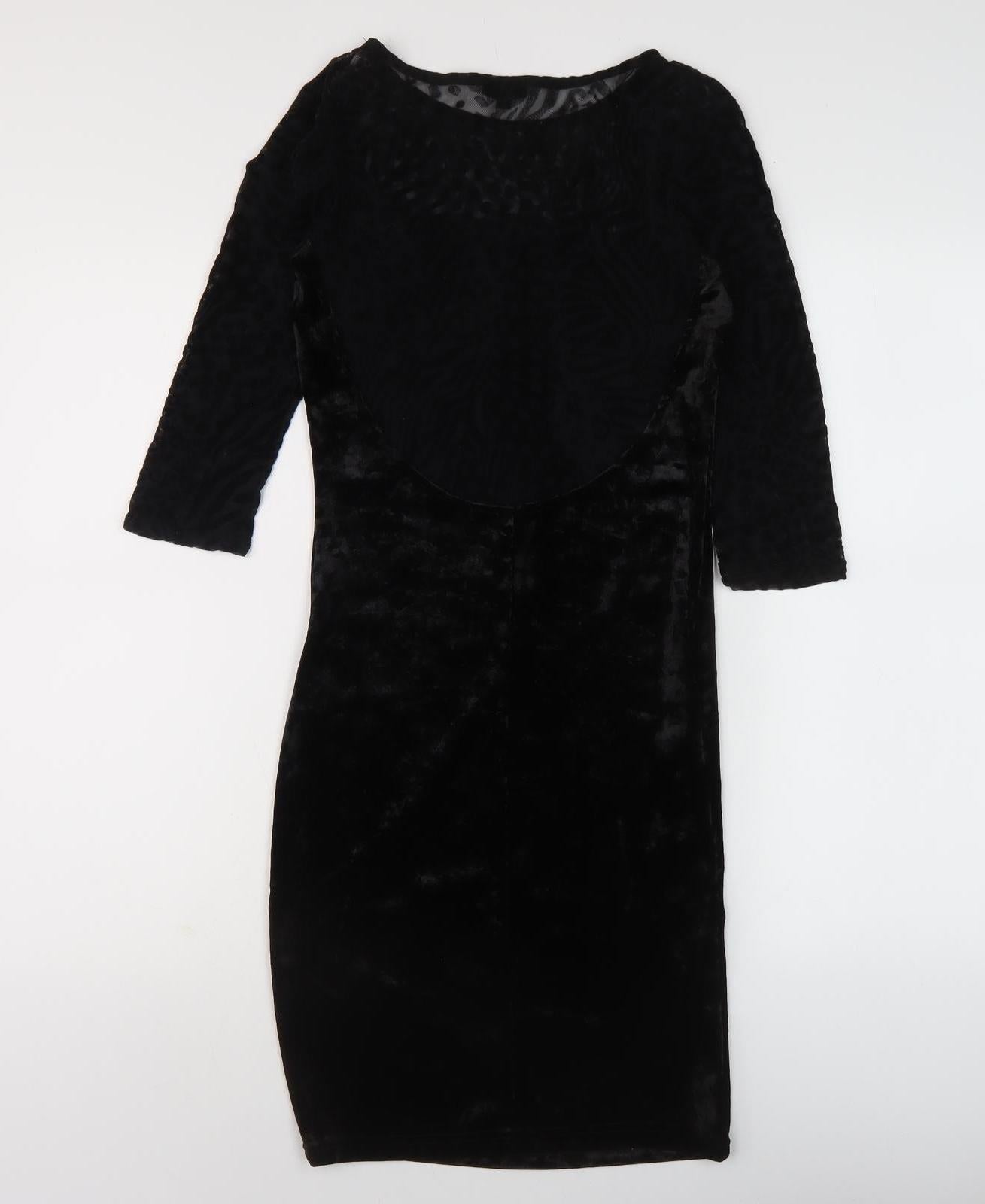 River Island Women's Black Bodycon Dress, Size 8