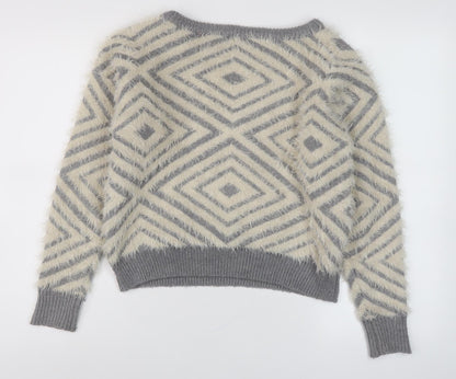 Womens UK Size 8 New Look Grey Pullover Jumper