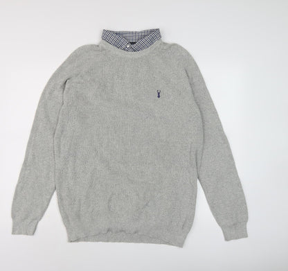 Next Men's Grey Pullover, XL, Crew Neck Jumper