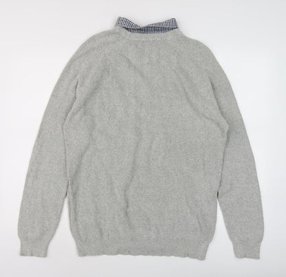 Next Men's Grey Pullover, XL, Crew Neck Jumper