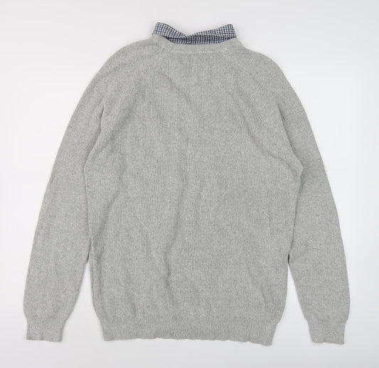 Next Men's Grey Pullover, XL, Crew Neck Jumper