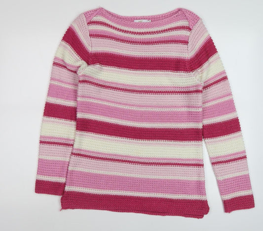 Cotton Traders Women's Multicoloured Stripe Jumper, Size 10