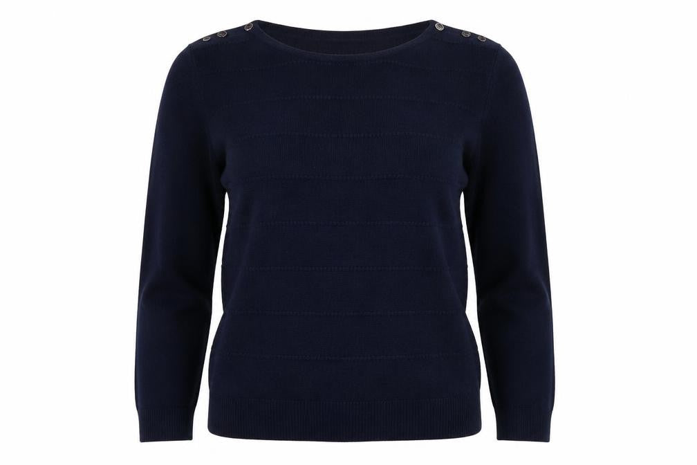 Womens UK Size 10 Maine New England Black Pullover Jumper
