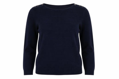 Womens UK Size 10 Maine New England Black Pullover Jumper