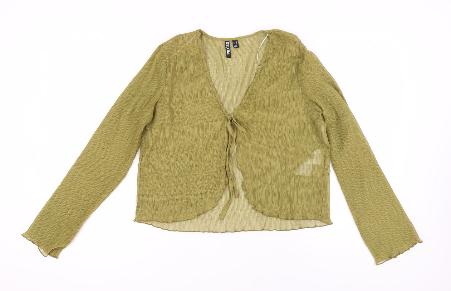 Womens UK Size M Pieces Green Tunic Blouse