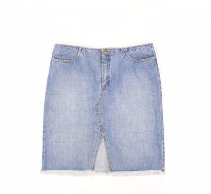 Womens UK Size 6 Ralph Lauren Straight & Pencil Denim Skirt