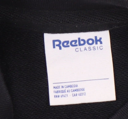 Mens UK Size M Reebok Black Pullover Sweatshirt