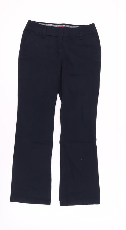 LC Waikiki Women's Navy Trousers Size 8 Straight Fit