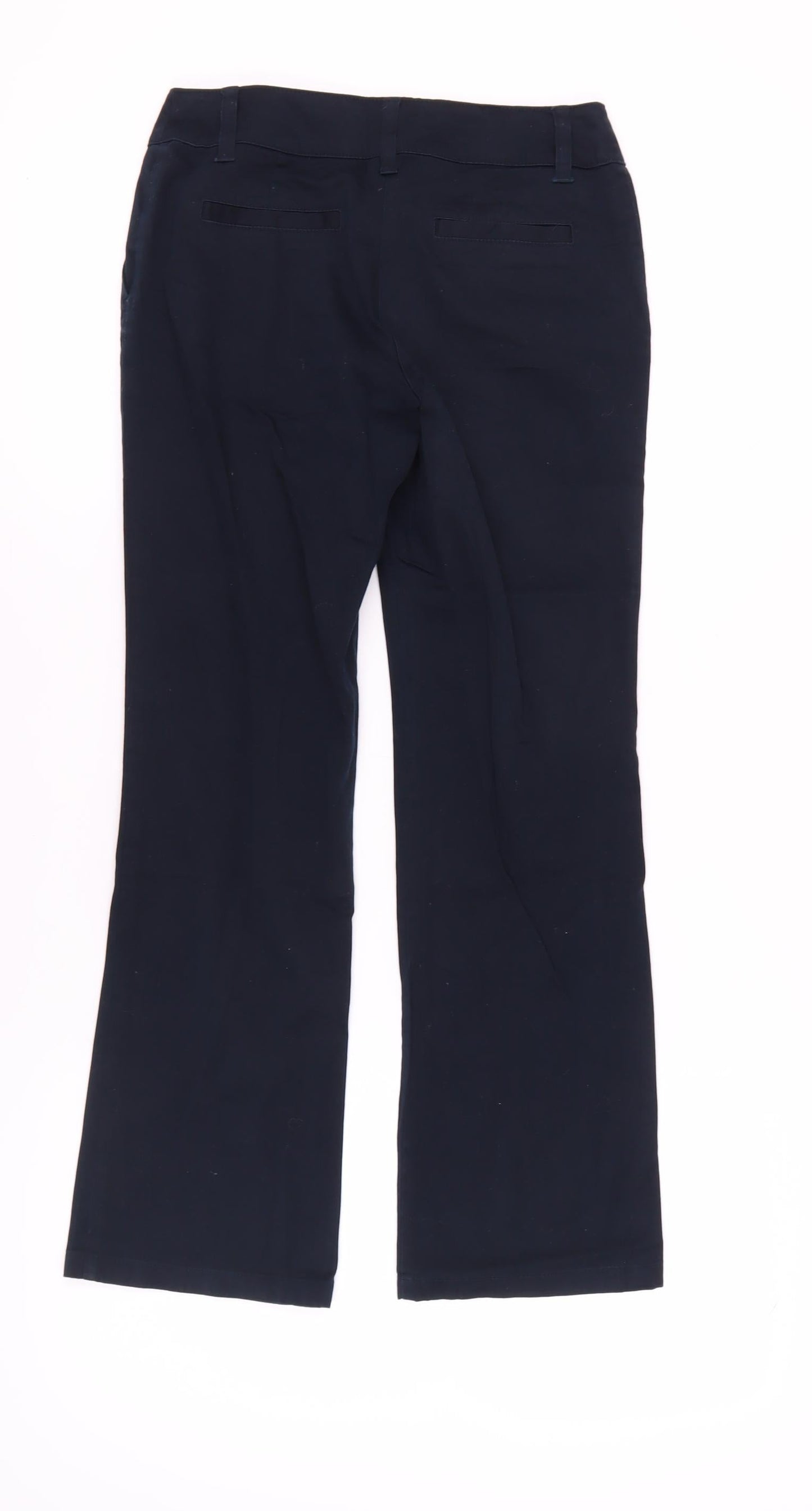 LC Waikiki Women's Navy Trousers Size 8 Straight Fit